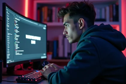 Joueur frustré face à une notification de bannissement Activision sur son écran de gaming