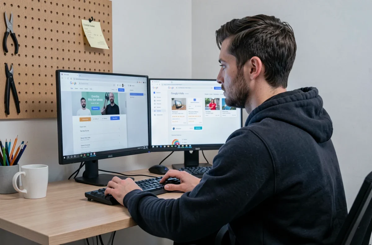 Développeur web gérant à la fois la création de site et une campagne de publicité en ligne